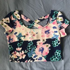 Cute floral crop top